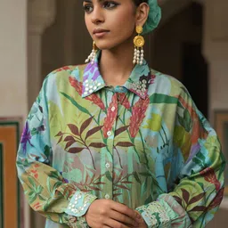 NAAV Women Multicoloured Viscose Rayon Printed Co-Ords image 4