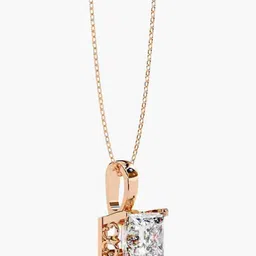 VALANOVA 925 Sterling Silver Plated With Rose Gold Diamond Pendant 0.98 gm image 5