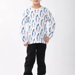 Anthrilo Boys Graphic Printed Long Sleeves Round Neck T-shirt With Joggers-picture-37