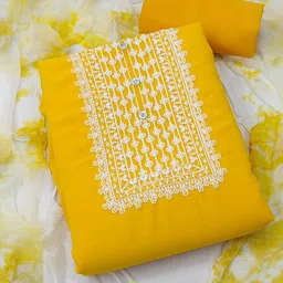 SAINOOR Embroidered Silk Georgette Unstitched Dress Material-picture-35