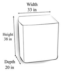 The Furnishing Tree Grey Plastic Waterproof & Dustproof Washing Machine Cover image 2