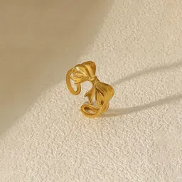 Designs & You Gold-Plated Anti Tarnish Bow Ring Finger Ring-picture-18