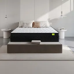 Wakeup India Riserox White & Black Quilted Zero Partner Disturbance Queen Size Mattress image 2