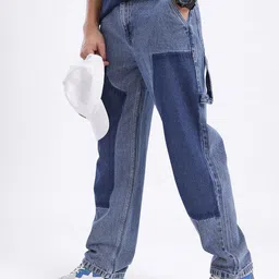 glitchez Men Straight Fit Mid Rise Blue Jeans-picture-15