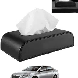 ayw Black Tissue Holder Leatherite/Include Tissue/Save Space For Home/Car/Office-39 Vehicle Tissue Dispenser-picture-12