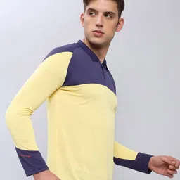 Technosport Colourblocked Polo Collar Antimicrobial Slim Fit T-shirt image 2