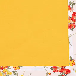 SHADES of LIFE Yellow & White Printed 6-Seater Rectangle Cotton Table Cover image 3