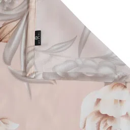 Arrabi Beige & Brown Floral Printed 8-Seater Table Cover image 3