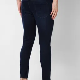 SPYKAR Men Tapered Fit Light Fade Clean Look Whiskers Cotton Jeans image 4