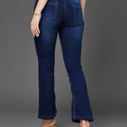 Miss Chase Women Bootcut Clean Look Light Fade Stretchable Jeans image 4