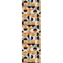 AEROHAVEN Black & Orange Digital Printed 4 Seater Table Runner image 3