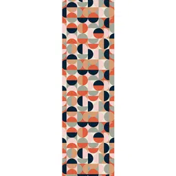 AEROHAVEN Black & Orange-Colored Digital Printed 4-Seater Table Runner image 3
