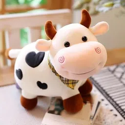tinytotem Milky Moo White Cow Soft Plush Toy – Cute Birthday Gift for Girls & Kids – - 28 cm-picture-28