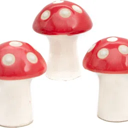 plantori Miniature Garden Decoration Items for Indoor/Outdoor - 3 Ceramic Mushroom Toys Garden Gnome-picture-23