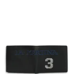 la martina Men Brand Embroidered Leather Bi-Fold Wallet image 3