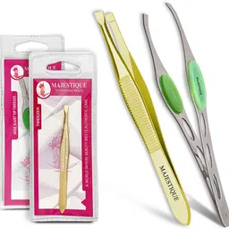 majestique Tweezers for Eyebrows - Tweezer Tools for Eyebrows & Hair Plucker Removal-picture-14