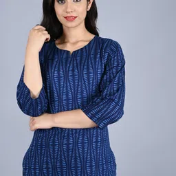 stylofusion Women Night Suit Set Blue Printed image 4