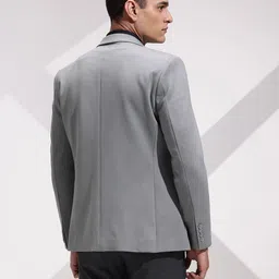 invictus Men Solid Double Breasted Formal Blazer image 4