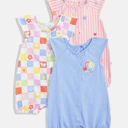 NEXT Infant Pack of 3 Pure Cotton Rompers-picture-44