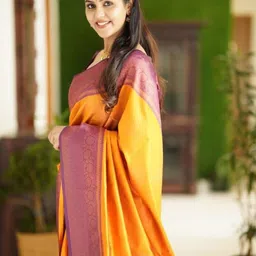 Areca Designer Ethnic Motifs Zari Pure Silk Designer Banarasi Saree image 5