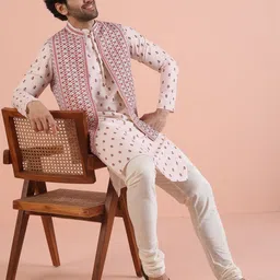 KISAH Men Ethnic Motifs Printed Regular Kurta with Churidar-picture-24
