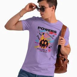 Juxar Men Typography Printed Round Neck Cotton T-shirt image 1