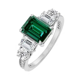 Emori 18KT Five Solitaire Lab Ring Diamond image 3