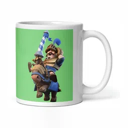 Mr UVD White & Green Cartoon Characters Printed Ceramic Matte Mug 350 ml image 3