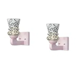 Somil Premium Designer Glass Wall / Night Lamp Elegant & Stylish Dcor Accent for Modern Interiors, color- Black, White, Size- 20 X 25 X 22 CM-image-33