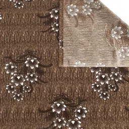 bsb home Coffee Brown Set of 2 Floral Window Curtain image 5