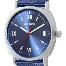 Killer Men Brass Solid Dial & Textured Canvas Straps Analogue Watch KL25-6B image 3