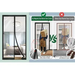 Stylista Transparent Insulated Magnetic Door Curtain - 34 x 82 inch - PVC thickness 0.2mm-image-50