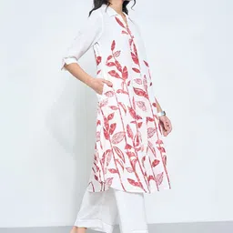 RANGMANCH BY PANTALOONS Women Floral Printed Regular Kurta with Trousers image 4