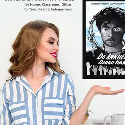 Chaka Chaundh Multicoloured 1 Piece Canvas Abstract Wall Paintings image 2