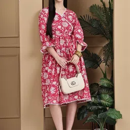 KALINI Ethnic Motifs Print A-Line Dress image 2