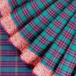 The Chennai Silks Checked Pure Cotton Chettinad Saree image 5
