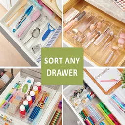 Kuber Industries Transparent 12 Pieces Wardrobe Drawer Organisers image 5