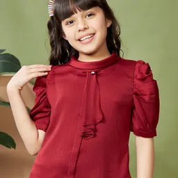 Peppermint Puff Sleeve Top image 1