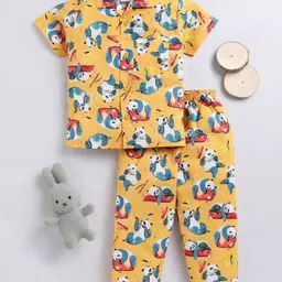 NAUTI KIDZ Boys Printed Pure Cotton Night suit-image-36