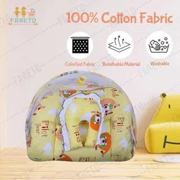Fareto Infants Kids Printed Pure Cotton Foldable Baby Bed Set image 5