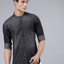 Highlander Men Slim Fit Solid Shirts-picture-20