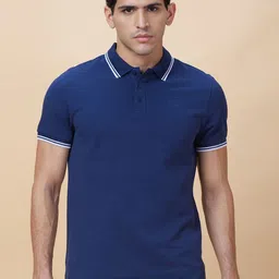Being Human Men Solid Polo Collar Cotton T-shirt-picture-39