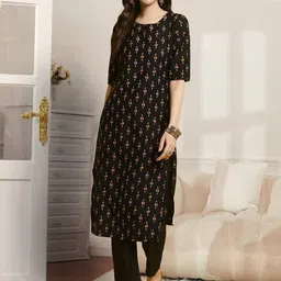 7Threads Women Pack Of 6 Floral Printed Straight Kurta image 4