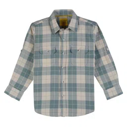 Gini and Jony Boys Standard Spread Collar Checked Cotton Casual Shirt-picture-17