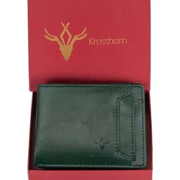Krosshorn Men Brand Logo Textured Two Fold Wallet-picture-42