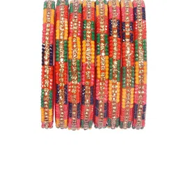 SEEMO Set Of 8 Stone-Studded Bangles image 2