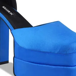 Killer Women Chunky Suede Suede Block Heel Mules image 3