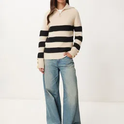 Happiness istanbul Women Striped Pullover image 2