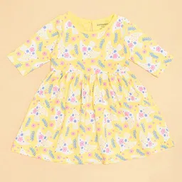 Pantaloons Baby Girls Floral Printed Cotton Fit & Flare Dress image 4