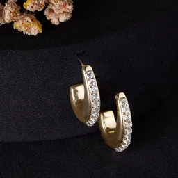 Forever Glam by Pantaloons Geometric Half Hoop Earrings-picture-43